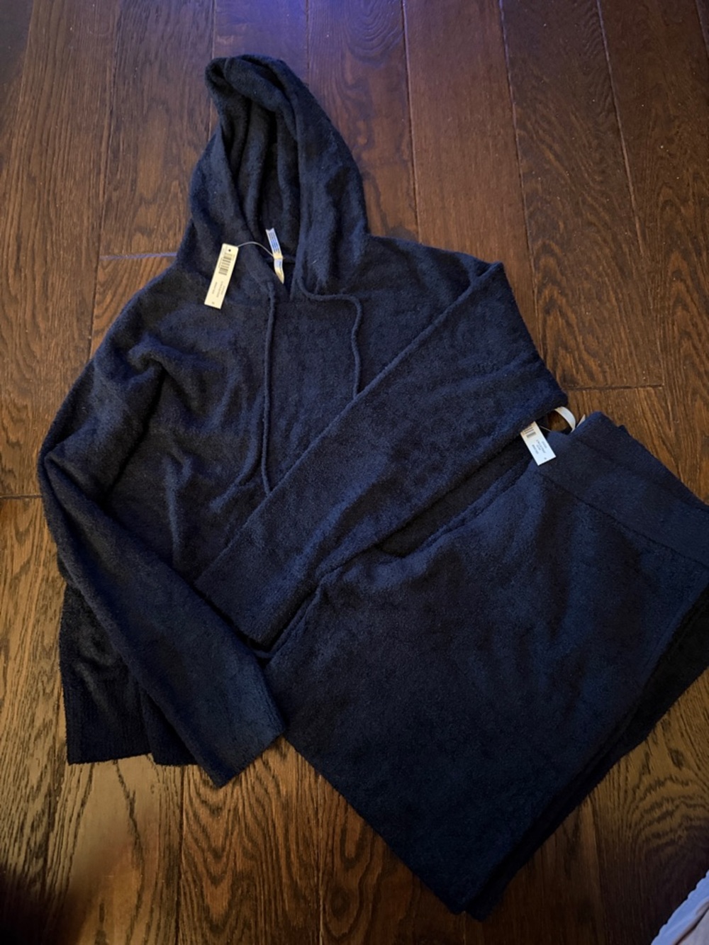 Soma Navy Blue Cozy Hooded Sweater and pant Set